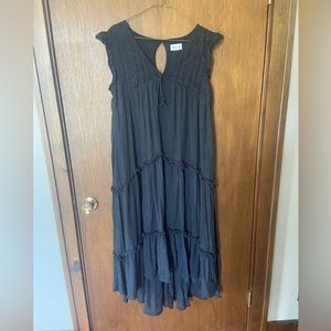 &Merci Black Cottage Core Midi Dress